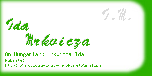 ida mrkvicza business card